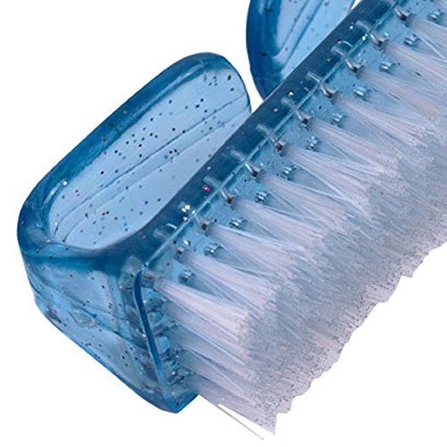 TOOGOO£¨R£©Azul Transparente Manija Una Manicura Archivo Cepillo de Limpieza