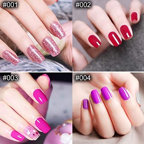 TopDirect 36W UV/LED Lámpara Uñas Polygel Uñas Kit, 6Pcs extensión de uñas polygel 15ml + 4 Pcs Esmalte Semipermanente Gel Uñas Soak off 8ml con Top y Base Coat Herramientos de Uñas Arte