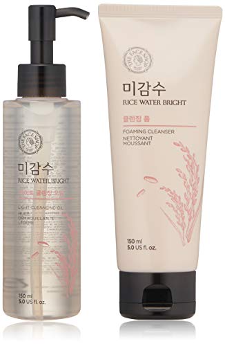 [Total 2Pcs] The Face Shop Rice Water Bright Cleansing Oil + Foam SET by Thinkpichaidai