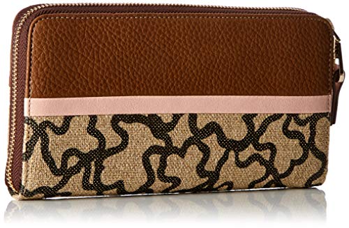 TOUS Elice, Cartera para Mujer, Multicolor (Marrón/Rosa 895960016), 21.5x11x2 cm (W x H x L)