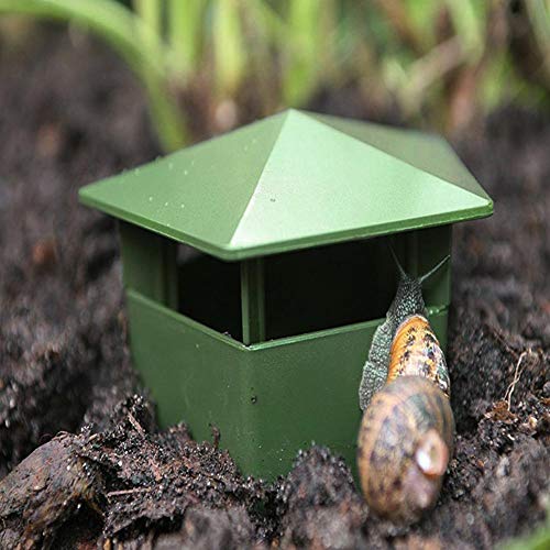 Trampa de caracol de 2 piezas, trampa de caracol de plástico, ecológico para atrapar babosas, colector de caracoles, herramienta de jardín, jaula de casa plana, caja de sanguijuela, protector de granj