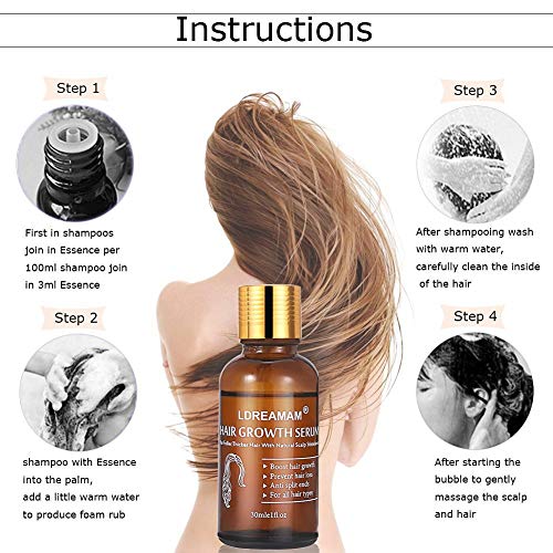 Tratamiento para el Cabello,Crecimiento del Cabello,Tratamiento Cabello,Aceite para Crecimiento del Cabello,Hair Serum,Estimula el Crecimiento Cabello para Hombres y Mujeres