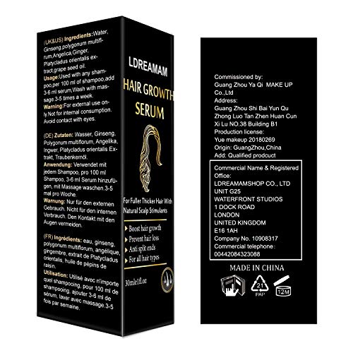 Tratamiento para el Cabello,Crecimiento del Cabello,Tratamiento Cabello,Aceite para Crecimiento del Cabello,Hair Serum,Estimula el Crecimiento Cabello para Hombres y Mujeres