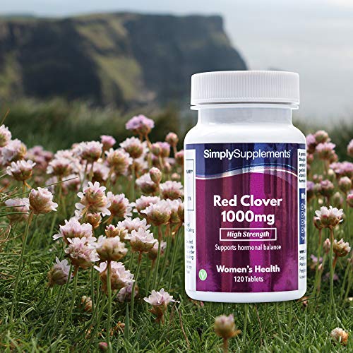 Trébol Rojo 1000mg - ¡Bote para 4 meses! - Apto para veganos - 120 Comprimidos - SimplySupplements