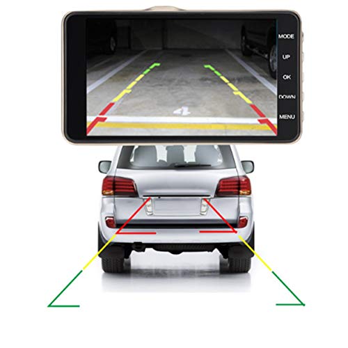 Tree-on-Life 4 Pulgadas de Pantalla Grande de conducción Registrador HD visión Nocturna Gran Angular Doble Lente
