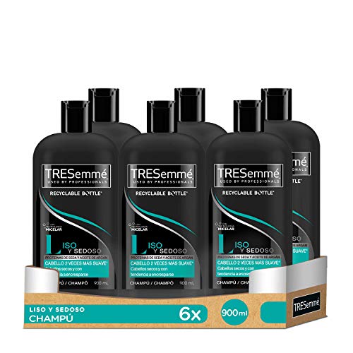 TRESemmé Liso Y Sedoso Champú 900ml - Pack de 6