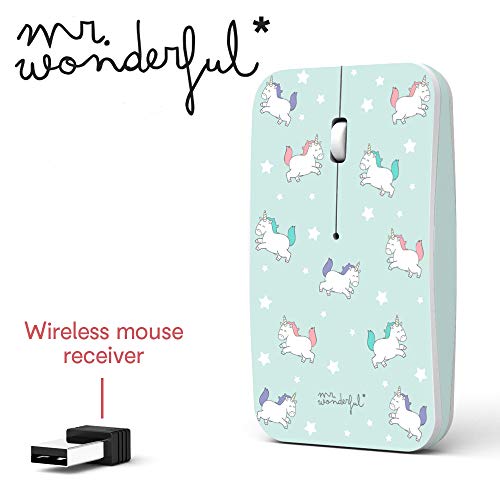 Tribe Mouse Wireless con Ricevitore USB Unicorns - Ratón Senza Fili Originale Mr Wonderful, MSC03800