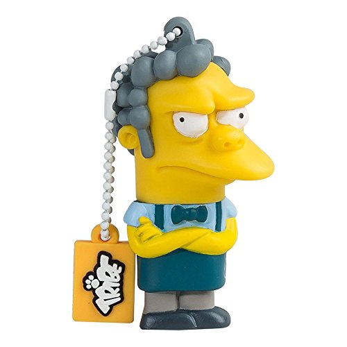 Tribe Simpson Springfield Pendrive - Memoria USB Flash Drive 2.0, de Goma, de 8 GB con Llavero, diseño Moe