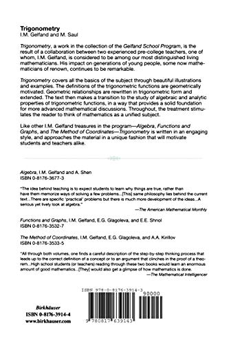 Trigonometry (Gelfand Mathematical Seminar Series)