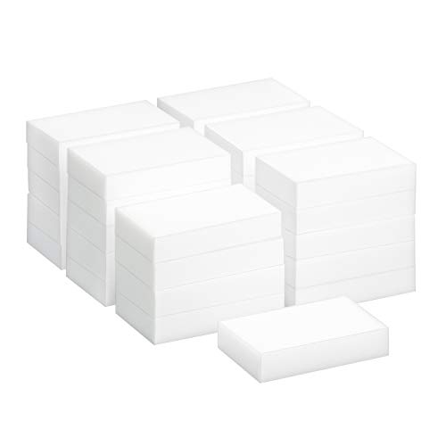 TRIXES 30 Pack de Esponjas Mágicas de Limpieza - Borrador Mágico Almohadilla Quita Manchas - Natural Eco Blanca - Puede ser Cortado a la Medida