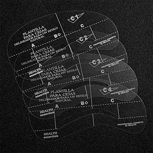 TRIXES Kit de plantillas de cejas para maquillaje y formas. Herramientas de belleza DIY. 4 estilos