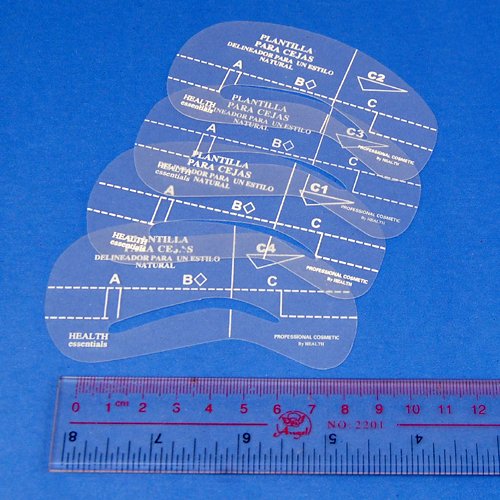 TRIXES Kit de plantillas de cejas para maquillaje y formas. Herramientas de belleza DIY. 4 estilos