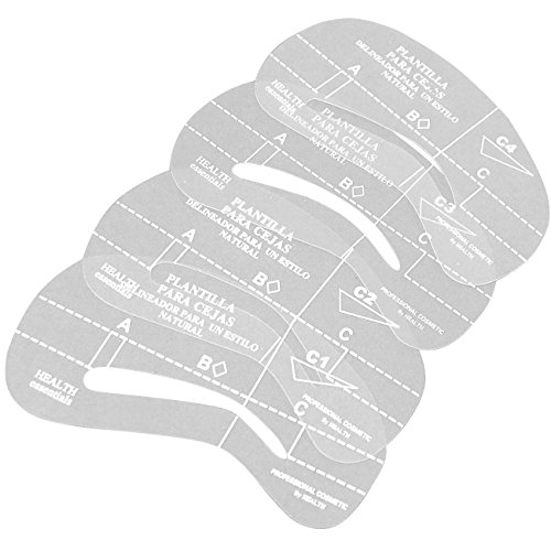 TRIXES Kit de plantillas de cejas para maquillaje y formas. Herramientas de belleza DIY. 4 estilos