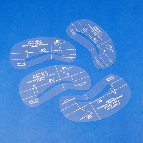 TRIXES Kit de plantillas de cejas para maquillaje y formas. Herramientas de belleza DIY. 4 estilos