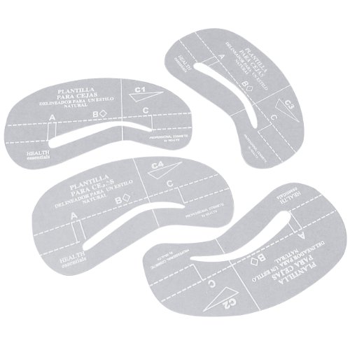 TRIXES Kit de plantillas de cejas para maquillaje y formas. Herramientas de belleza DIY. 4 estilos