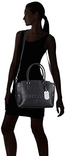 Trussardi Jeans Melly, Bolso tipo tote para Mujer, Negro (Black), 21x25x13.5 centimeters (W x H x L)