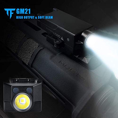 TrustFire GM21 - Luz LED para pistola (510 lúmenes, recargable, con riel ajustable, montaje de liberación rápida para Glock, Springfield, Sig Sauer)