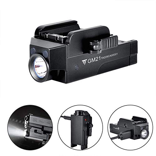 TrustFire GM21 - Luz LED para pistola (510 lúmenes, recargable, con riel ajustable, montaje de liberación rápida para Glock, Springfield, Sig Sauer)