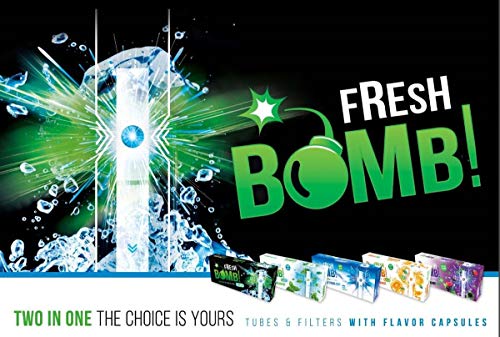 Tubos para rellenar con filtro de cápsulas aromáticas Fresh Bomb Menthol Click (5 Cajas, 500 Unidades)
