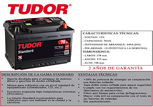 TUDOR TC700 Batería