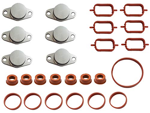 Twowinds - Kit ANULAR Mariposas del COLECTOR de Admisión (33mm) 6 Cilindros + 20 juntas. Evita la Averia Palomillas 330d 335d 530d 730d 535d X3 X5 X6