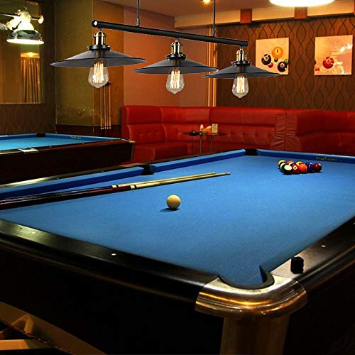 UFLIZOGH Lámpara de Techo Colgante Vintage Industrial Ajustable con 3 Bombillas de E27 de Estilo Retro para Cafeterías Salones Cocinas Comedores (Sin Bombilla)