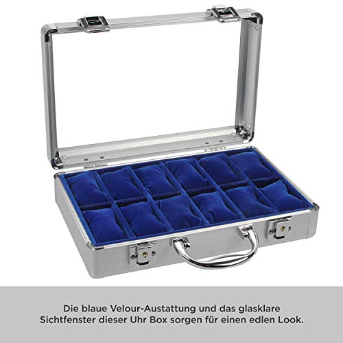 Uhrenkoffer Alu für 12 Uhren