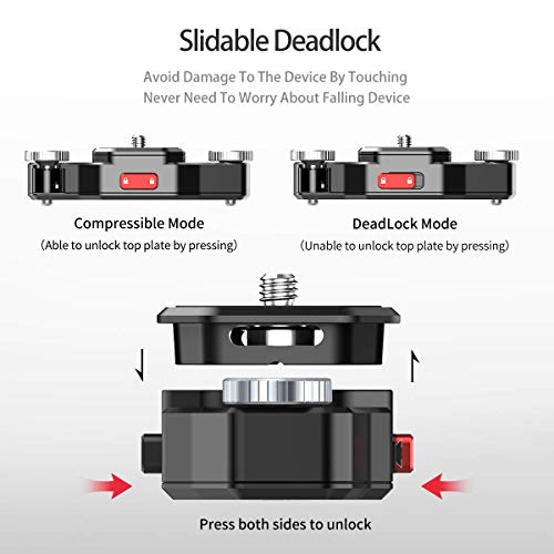 Ulanzi Claw Sistema de placa de liberación rápida en correa y cinturón para cámaras réflex digitales/cámara de acción