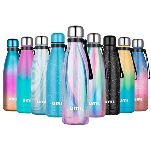 UMI. by Amazon - Botella Térmica 500ml, Botella Termo Agua Acero Inoxidable, con Aislamiento de Vacío de Doble Pared, Libre BPA, para 12 Horas de Bebida Caliente y 24 Horas de Bebida Fría, Iris