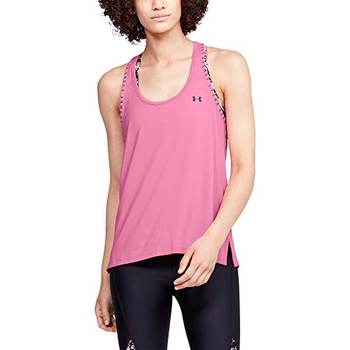 Under Armour Knockout Camiseta sin mangas para mujer - 1351596, Camiseta sin mangas Knockout, L, Pintalabios (691)/Beta
