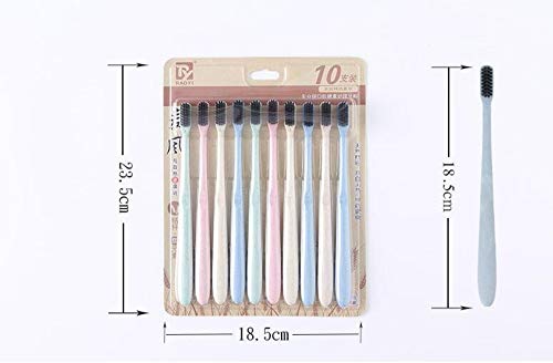 unidades, cerdas de carbón negro ultra suaves, cepillo de dientes manual de limpieza profunda