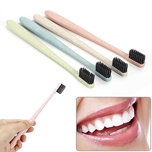 unidades, cerdas de carbón negro ultra suaves, cepillo de dientes manual de limpieza profunda
