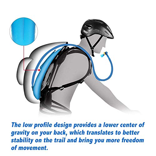 Unigear Bolsa De Agua para Mochila Hidratación 2/2.5/3L Depósito De Dgua Portátil TPU Libre de BPA Tubo Desmontable Apertura Grande Bolsa Hidratación para Ciclismo Senderismo Excursionismo Camping