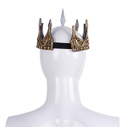 Unisex Full Circle Crown Imperial Costume Accesorios para el cabello Gold King Crown Party Fall Estilo de tendencia retro Estilo étnico personalizado diseño único