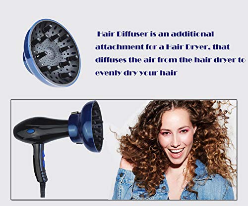 Universal Accesorio difusor para el cabello   Adecuado para Diámetro 4.3-6.5CM Secadores de pelo Perfecto para el cabello rizado ndulado Difusor de peluqueria profesional