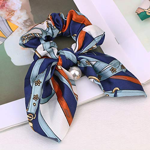 URAQT 14 psc Colorido Bowknot Floral Hair Scrunchy Hair Ties, Ribbon Hair Ties Bow Bandas elásticas para el cabello Soporte de cola de caballo con lunares, Cuerda de accesorios para mujeres