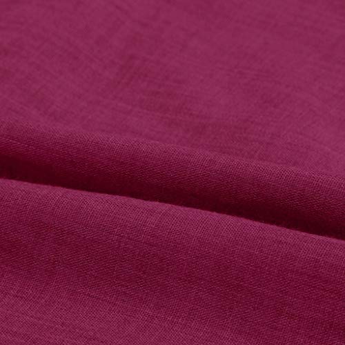 URIBAKY * Mini Vestido De Estilo BáSico para Mujer Color SóLido Vestido Informal De Verano De Manga Corta con Cuello En V Dobladillo Grande Falda Recta para Diario con Bolsillos