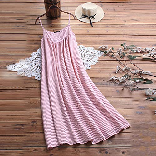 URIBAKY Vestido Largo De AlgodóN Mezclado De Mujer Estilo Patchwork con Estampado De CuadríCula Vestido Informal De Verano Falda Recta De Cuello Redondo De Manga Corta para Diario, Playa Y Vacaciones