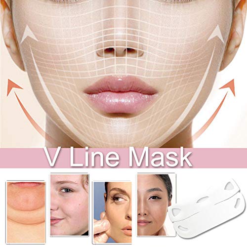 V Line Máscara,Facial Reafirmante Mascarilla,máscara de elevación V para levantamiento de mentón, máscara de elevación intensa de doble capa