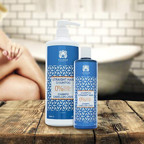 Valquer Profesional Champú Zero Cabellos Lisos. Sin: sal, sulfatos, siliconas, parabenos. 0% volumen. Champú premium. 0% volumen. Con pantenol - 400 ml