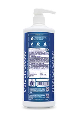 Valquer Profesional Champú Zero Silver Platinum. Sin sulfatos, sal ni siliconas. Cabellos blancos, grises y rubios, 1000 ml