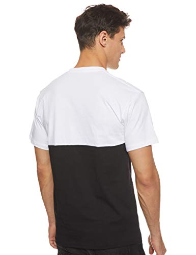 Vans Colorblock tee - Camiseta para Hombre , Blanco (White/black), Small