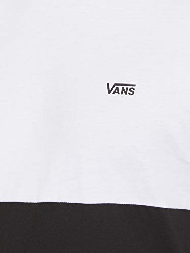Vans Colorblock tee - Camiseta para Hombre , Blanco (White/black), Small