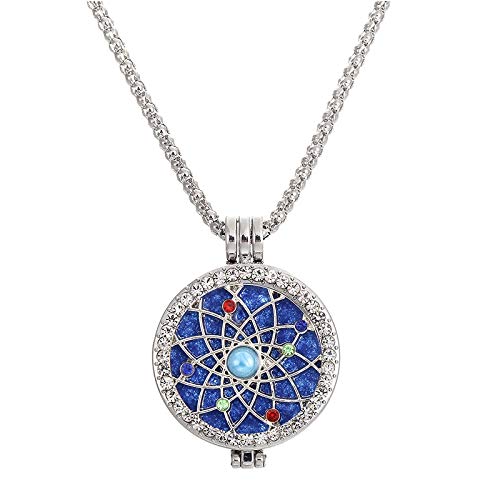 VAWAA Joyería Bubble Bead Cosmos Stars Aceite Esencial Aroma Adornado Regalo Cristal Malla Suéter Collar