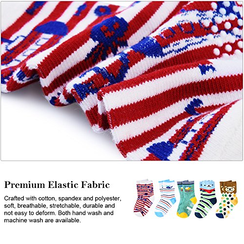 VBIGER 5 pares Niños Calcetines de Invierno Algodón Caliente Antideslizantes Calcetines 3-5 Años