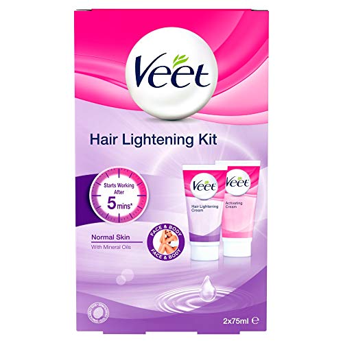 Veet Crema Aligeradora para el Cabello Cara y Cuerpo, 2 x 75 ml