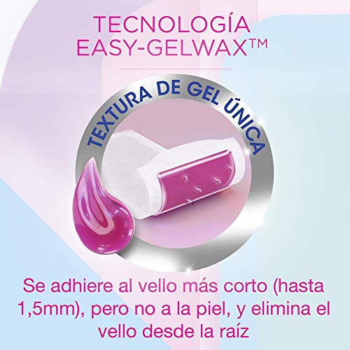 VEET Easy gelwax bandas de cera depilatoria facial piel normal caja 20 uds