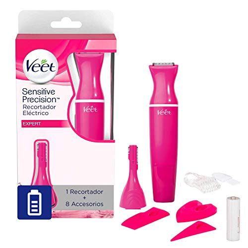 Veet Sensitive Precision - Recortador Eléctrico Depilación Mujer Zonas Sensibles Ingles, Facial y Axilas,Rosa