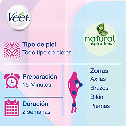 Veet Tarro Cera Depilatoria Tibia con Aceite de Argán para Todo Tipo de Pieles, 250 ml