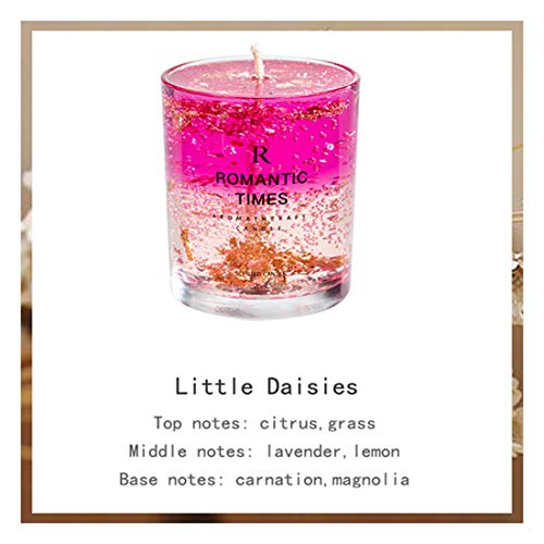 Vela Perfumada De Aceite Esencial De Frutas Y Flores, Vela De Decoración De Festival De Lámina De Oro Transparente, Velas De Aromaterapia Sin Humo para El Hogar,A